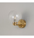 Tivoli Short Arm Wall Light 1 Light G9 IP44 Brass Gold/Clear Smooth Round Glass-7
