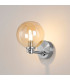 Tivoli Short Arm Wall Light 1 Light G9 IP44 Polished Chrome/Amber Smooth Round Glass-3