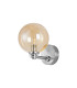 Tivoli Short Arm Wall Light 1 Light G9 IP44 Polished Chrome/Amber Smooth Round Glass-4