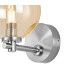 Tivoli Short Arm Wall Light 1 Light G9 IP44 Polished Chrome/Amber Smooth Round Glass-6