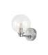 Tivoli Short Arm Wall Light 1 Light G9 IP44 Polished Chrome/Clear Smooth Round Glass-4