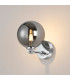 Tivoli Short Arm Wall Light 1 Light G9 IP44 Polished Chrome/Smoke Smooth Round Glass-3