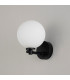 Tivoli Short Arm Wall Light 1 Light G9 IP44 Satin Black/Opal Smooth Round Glass-7