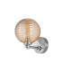 Tivoli Short Arm Wall Light 1 Light G9 IP44 Polished Chrome/Amber Ribbed Round Glass-4