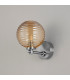 Tivoli Short Arm Wall Light 1 Light G9 IP44 Polished Chrome/Amber Ribbed Round Glass-7