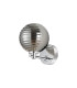 Tivoli Short Arm Wall Light 1 Light G9 IP44 Polished Chrome/Smoke Ribbed Round Glass-4