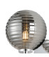 Tivoli Short Arm Wall Light 1 Light G9 IP44 Polished Chrome/Smoke Ribbed Round Glass-5