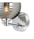 Tivoli Short Arm Wall Light 1 Light G9 IP44 Polished Chrome/Smoke Ribbed Round Glass-6