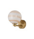 Tivoli Short Arm Wall Light 1 Light G9 IP44 Brass Gold/Brown Round Marble Effect Glass-4