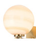 Tivoli Short Arm Wall Light 1 Light G9 IP44 Brass Gold/Brown Round Marble Effect Glass-5