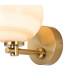 Tivoli Short Arm Wall Light 1 Light G9 IP44 Brass Gold/Brown Round Marble Effect Glass-6