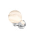 Tivoli Short Arm Wall Light 1 Light G9 IP44 Polished Chrome/Grey/White Round Marble Effect Glass-1