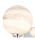 Tivoli Short Arm Wall Light 1 Light G9 IP44 Polished Chrome/Grey/White Round Marble Effect Glass-5