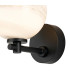 Tivoli Short Arm Wall Light 1 Light G9 IP44 Satin Black/Grey Round Marble Effect Glass-6