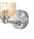Tivoli Short Arm Wall Light 1 Light G9 IP44 Polished Chrome/Amber Smooth Tubular Glass-6
