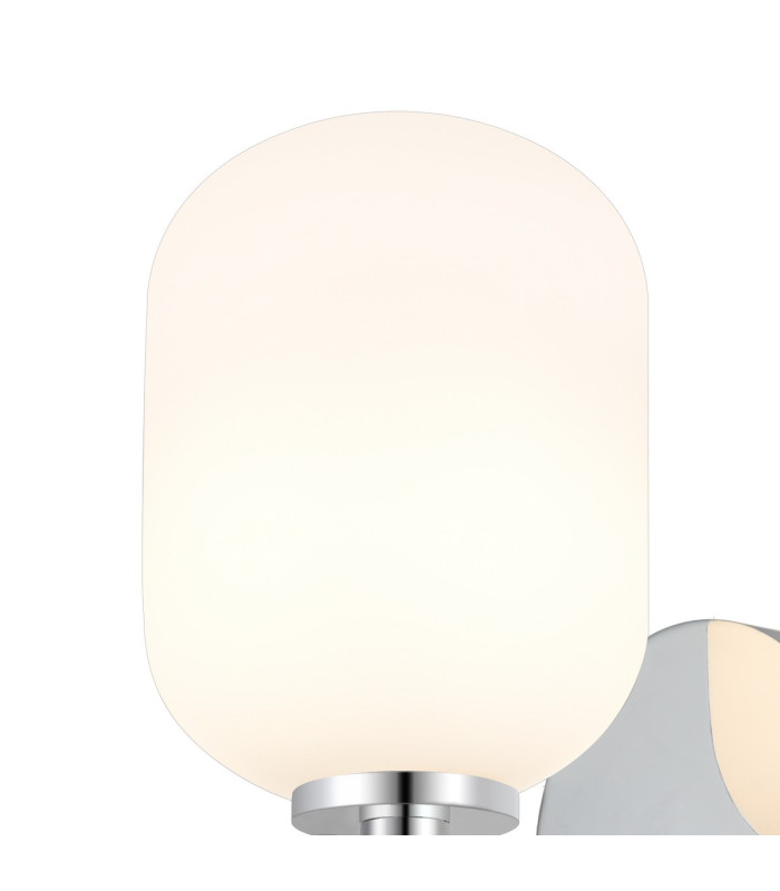 Tivoli Short Arm Wall Light 1 Light G9 IP44 Polished Chrome/Opal Smooth Tubular Glass-5