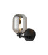 Tivoli Short Arm Wall Light 1 Light G9 IP44 Satin Black/Smoke Smooth Tubular Glass-1