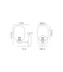 Tivoli Short Arm Wall Light 1 Light G9 IP44 Satin Black/Smoke Smooth Tubular Glass-2
