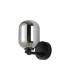 Tivoli Short Arm Wall Light 1 Light G9 IP44 Satin Black/Smoke Smooth Tubular Glass-4