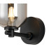 Tivoli Short Arm Wall Light 1 Light G9 IP44 Satin Black/Smoke Smooth Tubular Glass-6