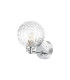Tivoli Short Arm Wall Light 1 Light G9 IP44 Polished Chrome/Clear Cross Pattern Round Glass-3