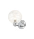 Tivoli Short Arm Wall Light 1 Light G9 IP44 Polished Chrome/Clear Dune Effect Round Glass-1