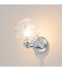 Tivoli Short Arm Wall Light 1 Light G9 IP44 Polished Chrome/Clear Dune Effect Round Glass-3