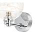 Tivoli Short Arm Wall Light 1 Light G9 IP44 Polished Chrome/Clear Dune Effect Round Glass-6