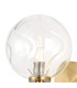 Tivoli Short Arm Wall Light 1 Light G9 IP44 Brass Gold/Clear Waved Round Glass-5