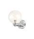Tivoli Short Arm Wall Light 1 Light G9 IP44 Polished Chrome/Clear Swirl Round Glass-1