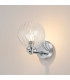 Tivoli Short Arm Wall Light 1 Light G9 IP44 Polished Chrome/Clear Swirl Round Glass-3