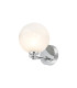 Tivoli Short Arm Wall Light 1 Light G9 IP44 Polished Chrome/White Two-Tone Snow Specks Round Glass-1