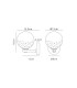 Tivoli Short Arm Wall Light 1 Light G9 IP44 Polished Chrome/White Two-Tone Snow Specks Round Glass-2