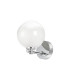 Tivoli Short Arm Wall Light 1 Light G9 IP44 Polished Chrome/White Two-Tone Snow Specks Round Glass-5