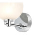 Tivoli Short Arm Wall Light 1 Light G9 IP44 Polished Chrome/White Two-Tone Snow Specks Round Glass-7