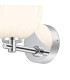 Tivoli Short Arm Wall Light 1 Light G9 IP44 Polished Chrome/Opal Round Segment Glass-6