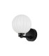 Tivoli Short Arm Wall Light 1 Light G9 IP44 Satin Black/Opal Round Segment Glass-4
