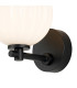 Tivoli Short Arm Wall Light 1 Light G9 IP44 Satin Black/Opal Round Segment Glass-6