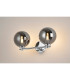 Tivoli Short Arm Wall Light 2 Light G9 IP44 Polished Chrome/Smoke Smooth Round Glass-3