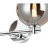 Tivoli Short Arm Wall Light 2 Light G9 IP44 Polished Chrome/Smoke Smooth Round Glass-6