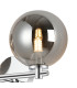 Tivoli Short Arm Wall Light 2 Light G9 IP44 Polished Chrome/Smoke Smooth Round Glass-7