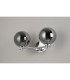 Tivoli Short Arm Wall Light 2 Light G9 IP44 Polished Chrome/Smoke Smooth Round Glass-8