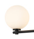 Tivoli Short Arm Wall Light 2 Light G9 IP44 Satin Black/Opal Smooth Round Glass-5