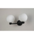 Tivoli Short Arm Wall Light 2 Light G9 IP44 Satin Black/Opal Smooth Round Glass-8