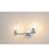Tivoli Short Arm Wall Light 2 Light G9 IP44 Polished Chrome/Clear Ribbed Round Glass-3