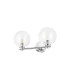 Tivoli Short Arm Wall Light 2 Light G9 IP44 Polished Chrome/Clear Ribbed Round Glass-4