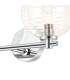 Tivoli Short Arm Wall Light 2 Light G9 IP44 Polished Chrome/Clear Ribbed Round Glass-6