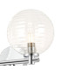 Tivoli Short Arm Wall Light 2 Light G9 IP44 Polished Chrome/Clear Ribbed Round Glass-7
