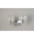 Tivoli Short Arm Wall Light 2 Light G9 IP44 Polished Chrome/Clear Ribbed Round Glass-8