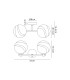 Tivoli Short Arm Wall Light 2 Light G9 IP44 Brass Gold/Brown Round Marble Effect Glass-2